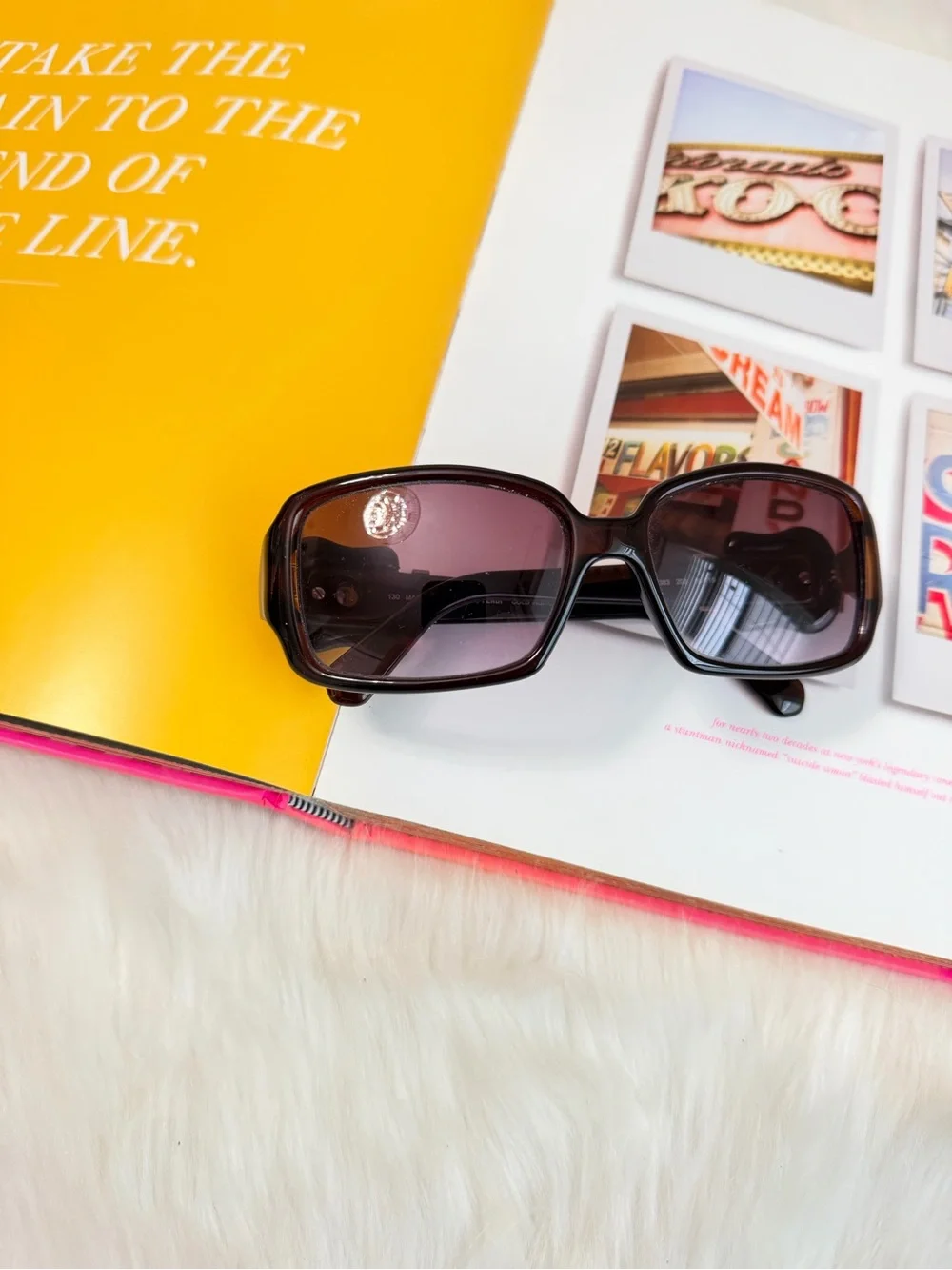 Vintage Fendi Burgundy Gradient Oval Sunglasses with Gold Accents
